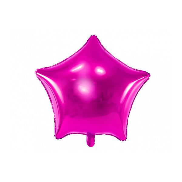 ballon etoile rose aluminium