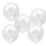ballons confettis blanc ballons confettis blanc