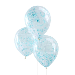 ballons confettis bleus