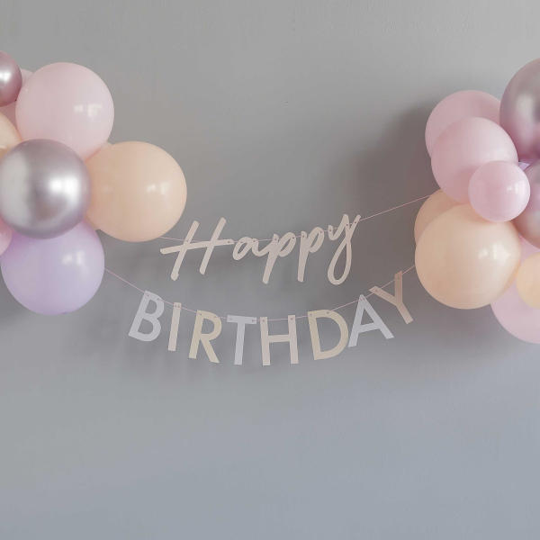 Lot De 5 Toppers Happy Birthday Pour Gâteaux - Guirlandes Fanions Multicolores 20 Cm - Décoration Anniversaire Cupcakes - 7
