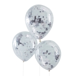 ballon confettis argent ballon confettis argent