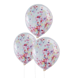 ballons confettis multicolore