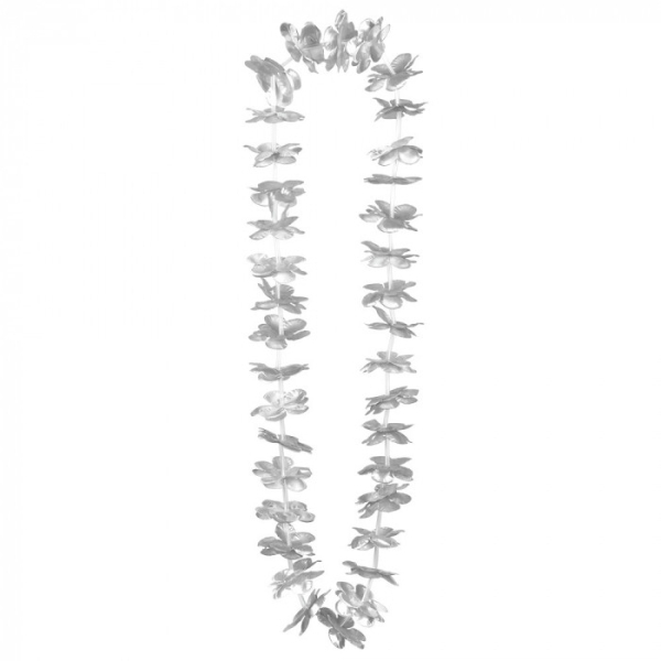 collier hawaïens fleur argent