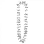 collier hawaïens fleur argent collier hawaïens fleur argent