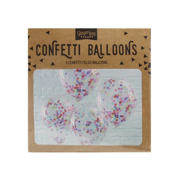 ballons confettis multicolore pack
