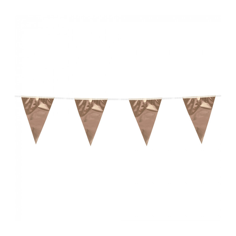 guirlande rose fanions metallise