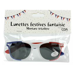 lunettes fantaisie tricolore france