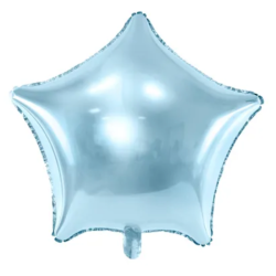 ballon aluminium etoile bleu clair
