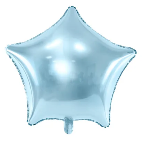 ballon aluminium etoile bleu clair