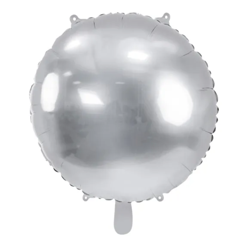ballon aluminium rond argent
