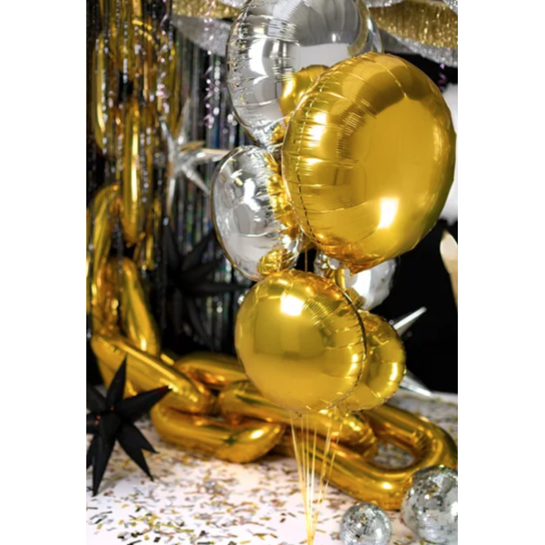 ballon aluminium rond argent nouvel an ballon aluminium rond argent nouvel an