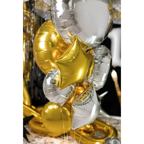 ballon aluminium dore nouvel an