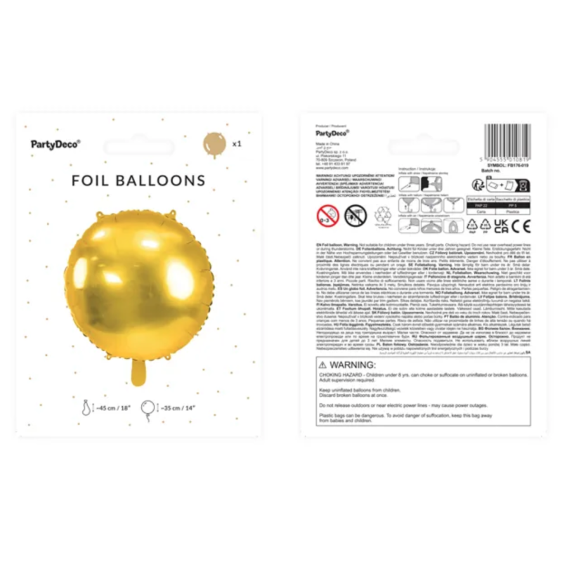 ballon aluminium dore pack