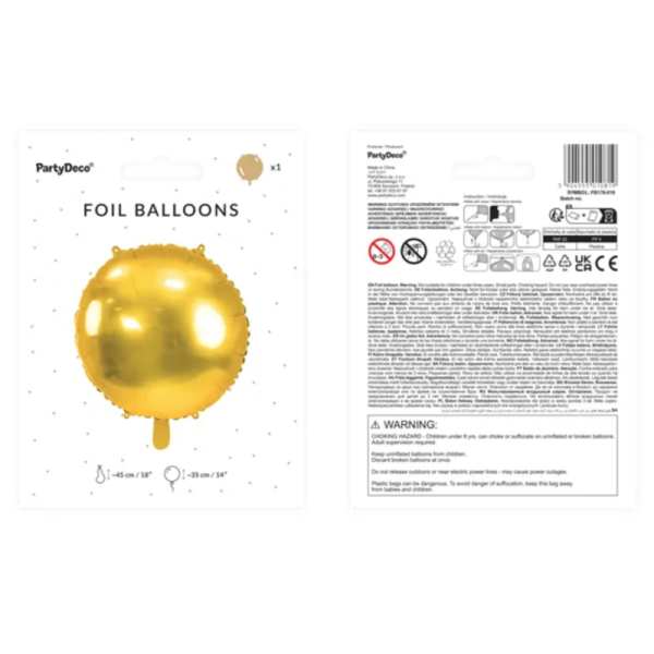 ballon aluminium dore pack