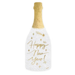 serviette bouteille champagne nouvel an
