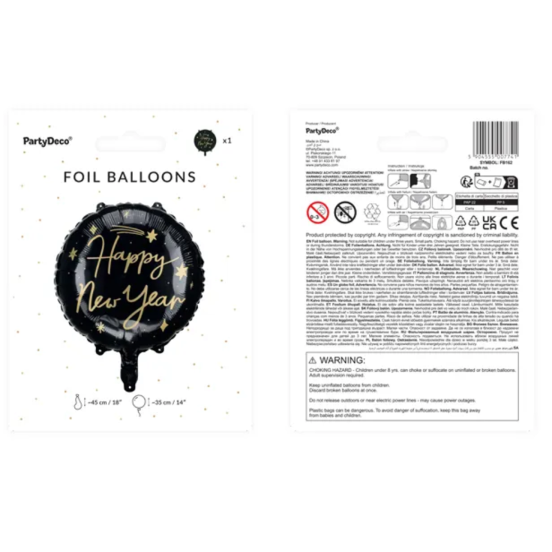 ballon rond aluminium nouvel an pack