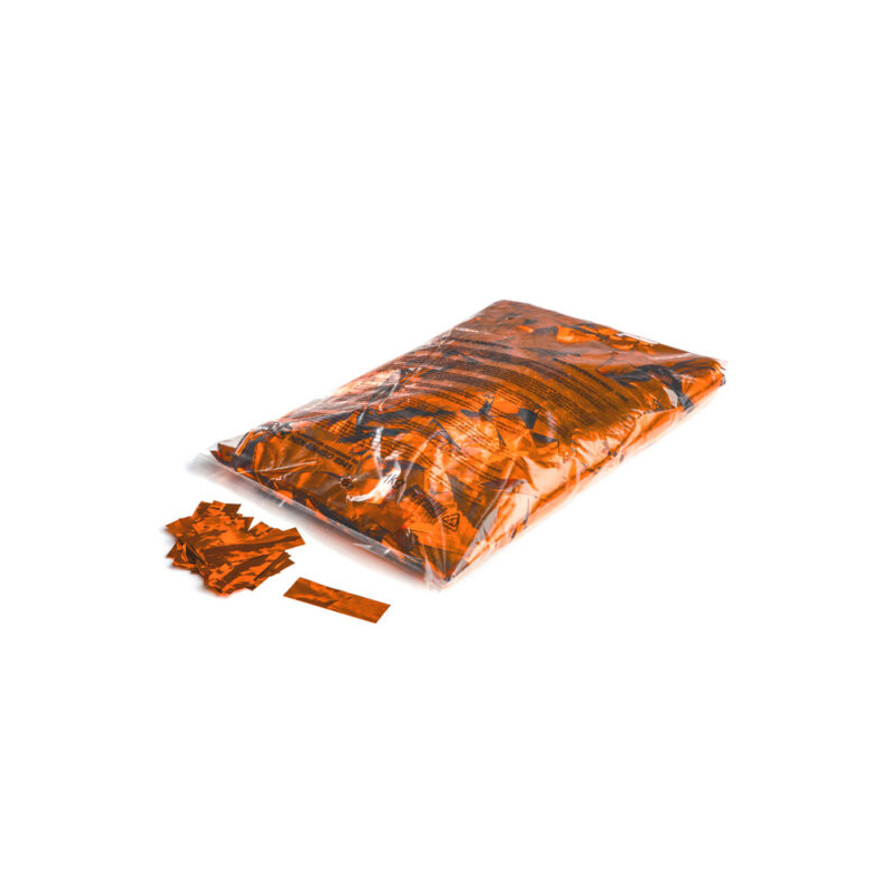 confettis rectangulaires oranges metallique
