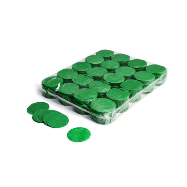 confettis papier rond vert fonce