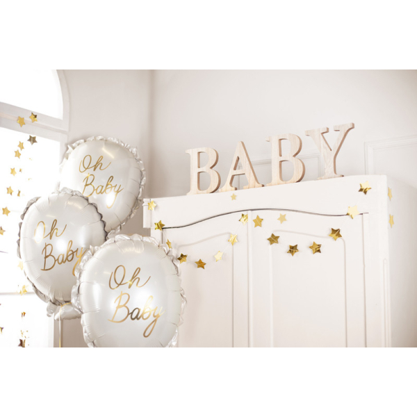 ballon aluminium baby shower nude dore