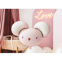 ballon aluminium souris rose