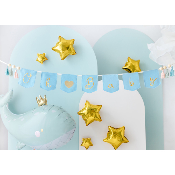 ballon aluminium baleine bleu ambiance