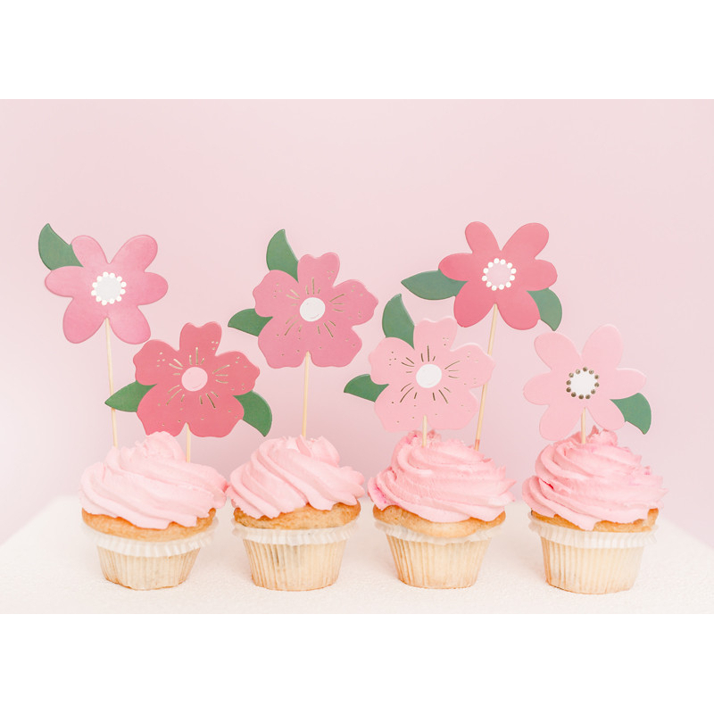 decoration fleurs cupcake