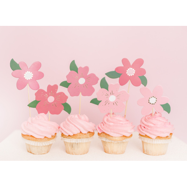 decoration fleurs cupcake