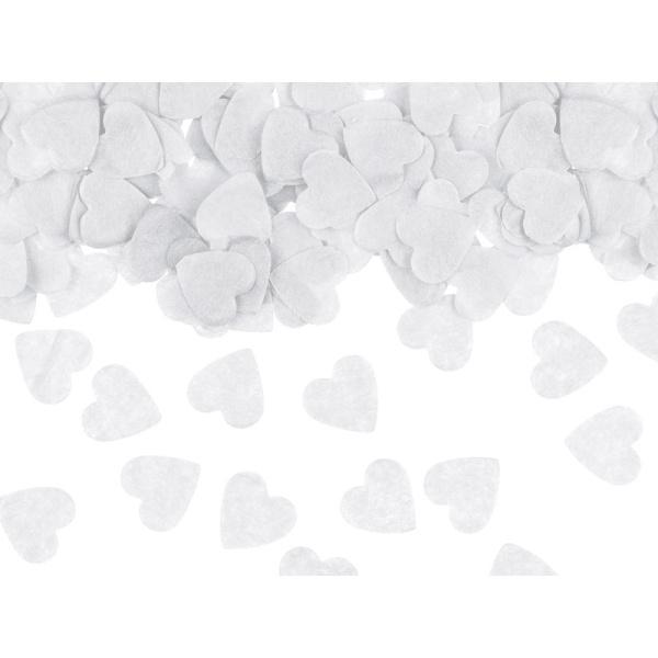 confettis blanc coeurs