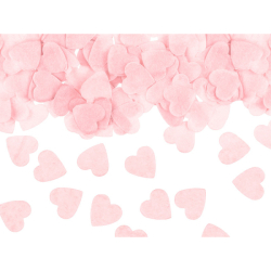 confettis coeurs roses clairs