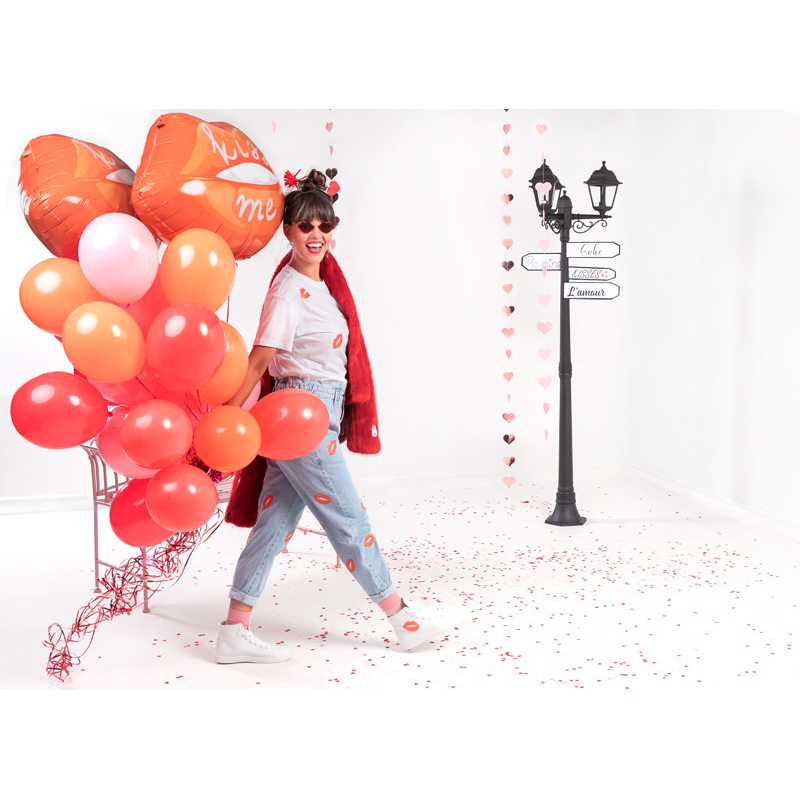 confettis coeurs roses clairs effets