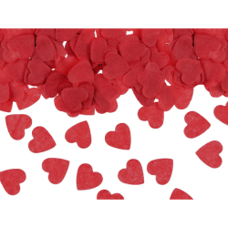 confettis coeurs rouges
