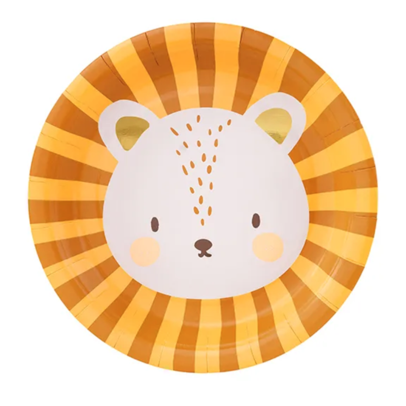 assiettes anniversaire lion