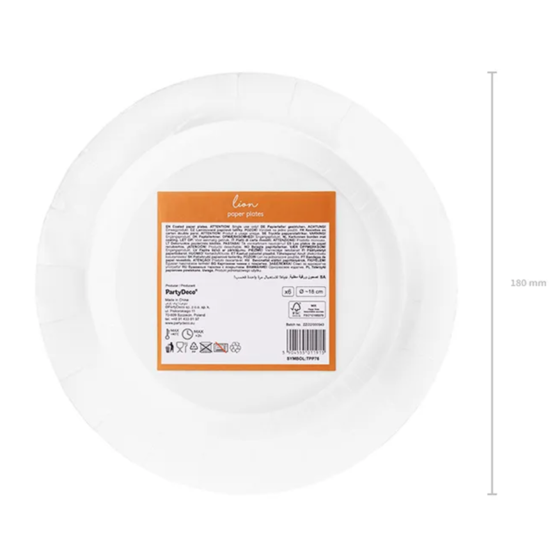 assiettes anniversaire lion pack