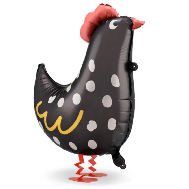 ballon aluminium coq noir
