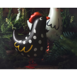ballon aluminium coq noir herbe ballon aluminium coq noir herbe