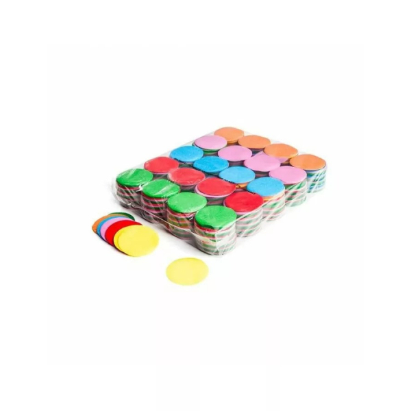 confettis papier rond multicolore