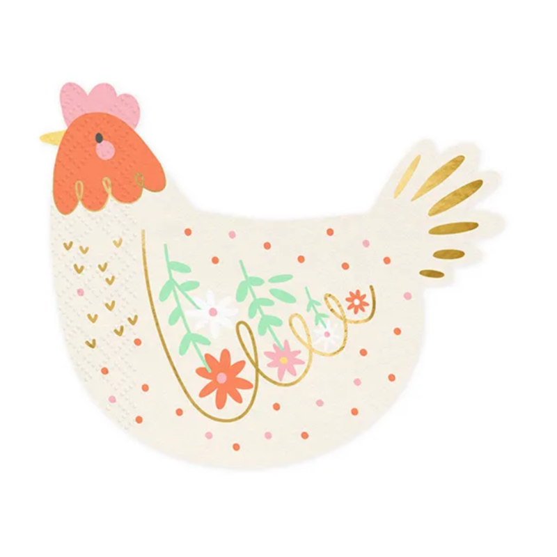 serviette papier poule