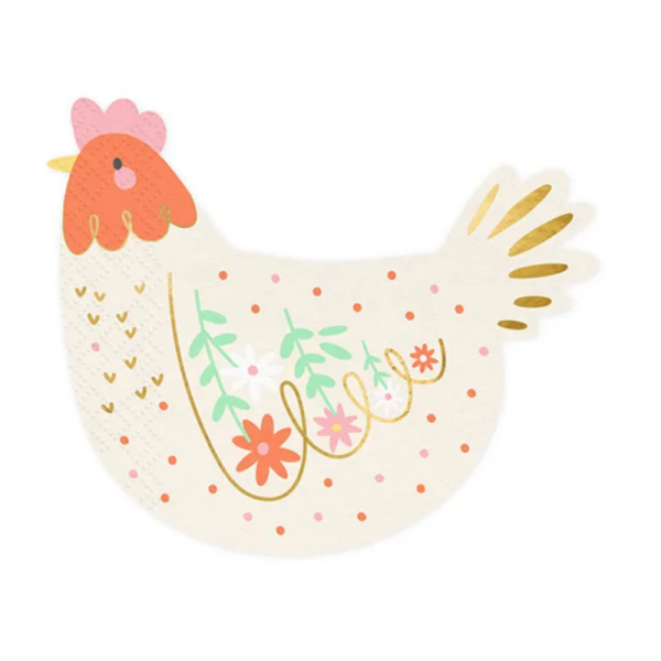 serviette papier poule