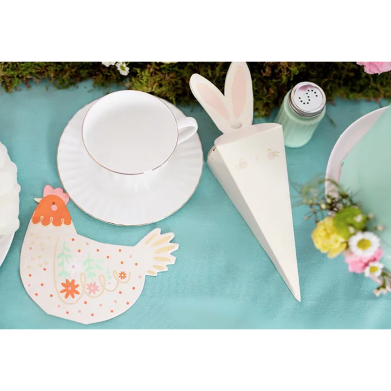serviette cocotte papier poules