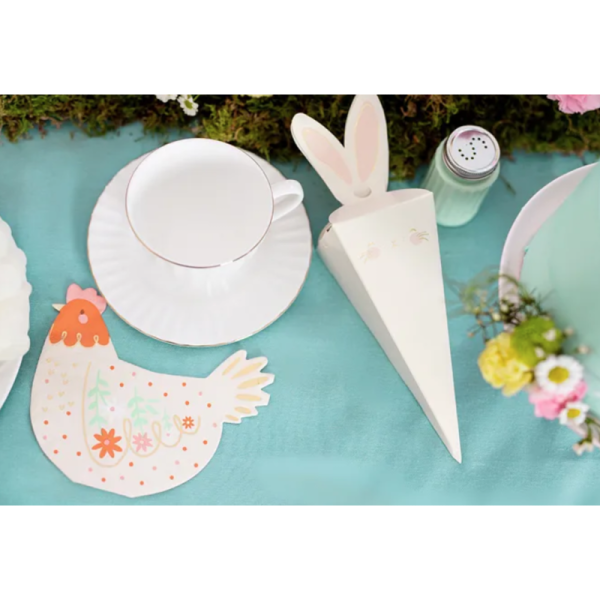 serviette cocotte papier poules