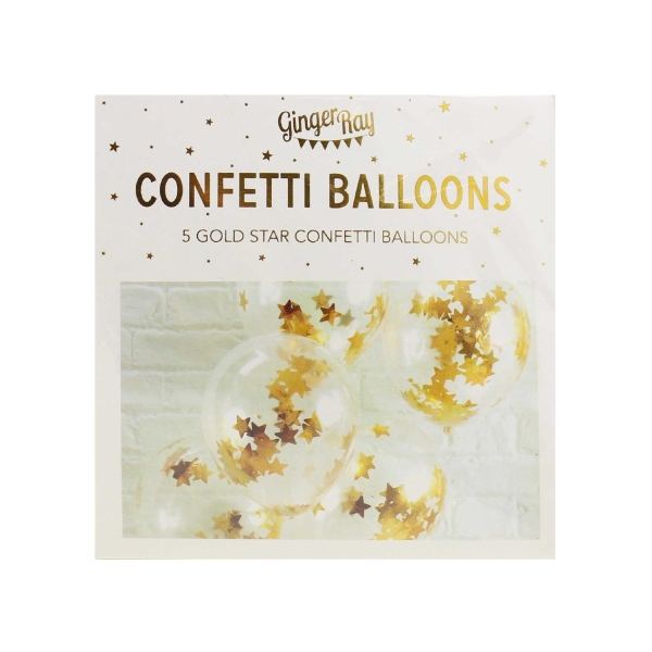 ballons etoiles confettis pack