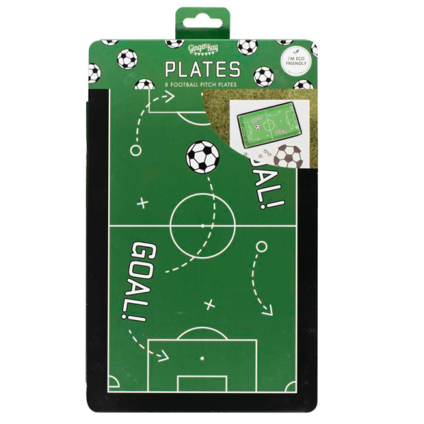 assiettes papier terrain de football pack