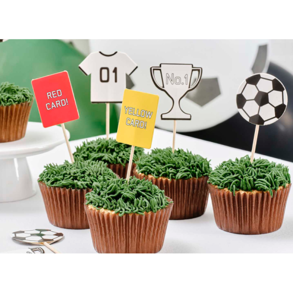 cake toppers football cupcake