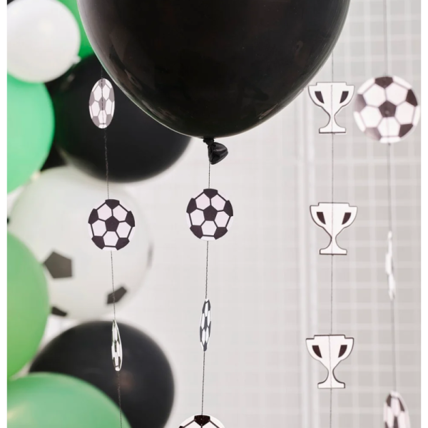 guirlande ballon football noir et blanc