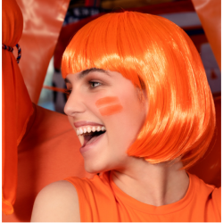 perruque cabaret orange