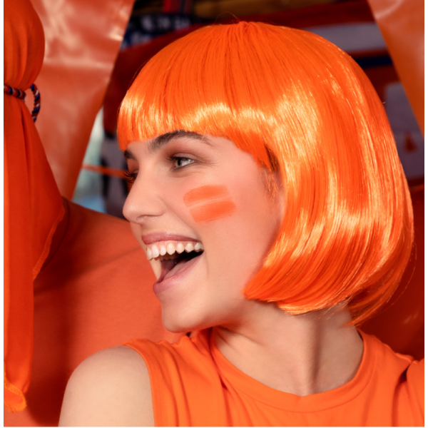 perruque cabaret orange femme