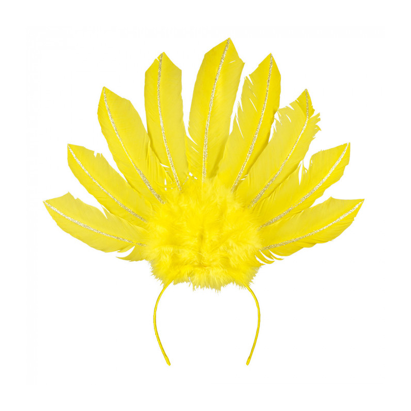 tiare samba plumes jaune fluo