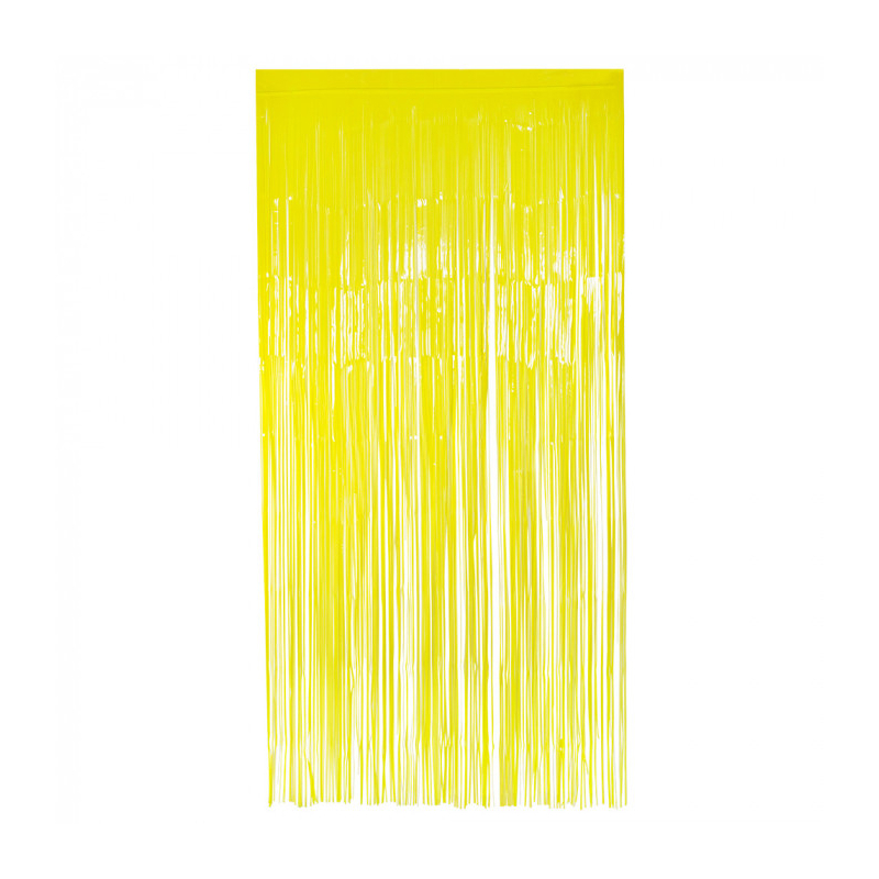 rideau a franges jaune