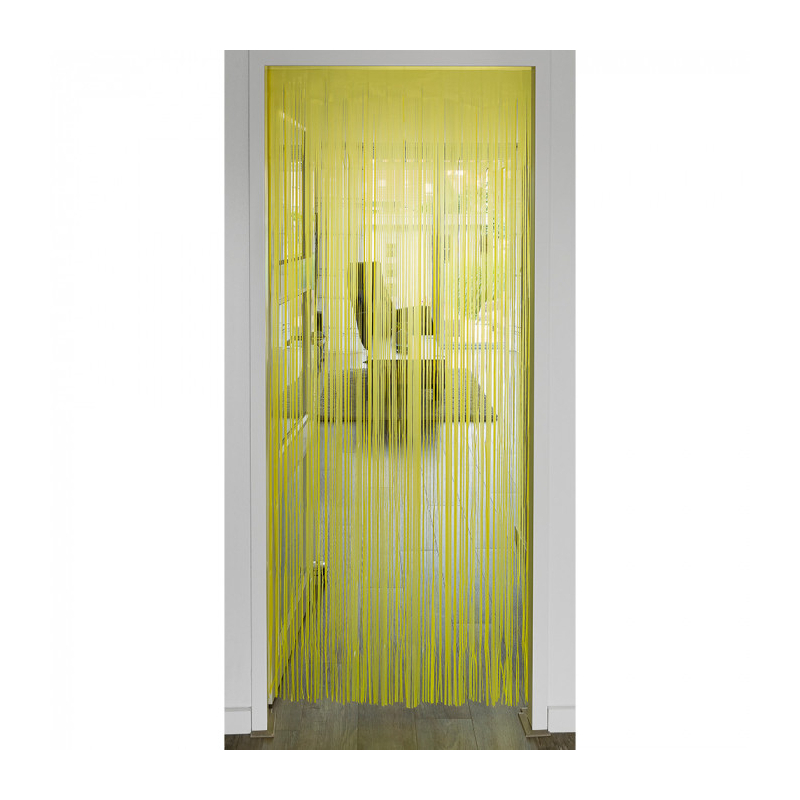 rideau a franges jaune fluo