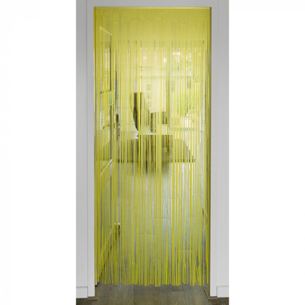rideau a franges jaune fluo